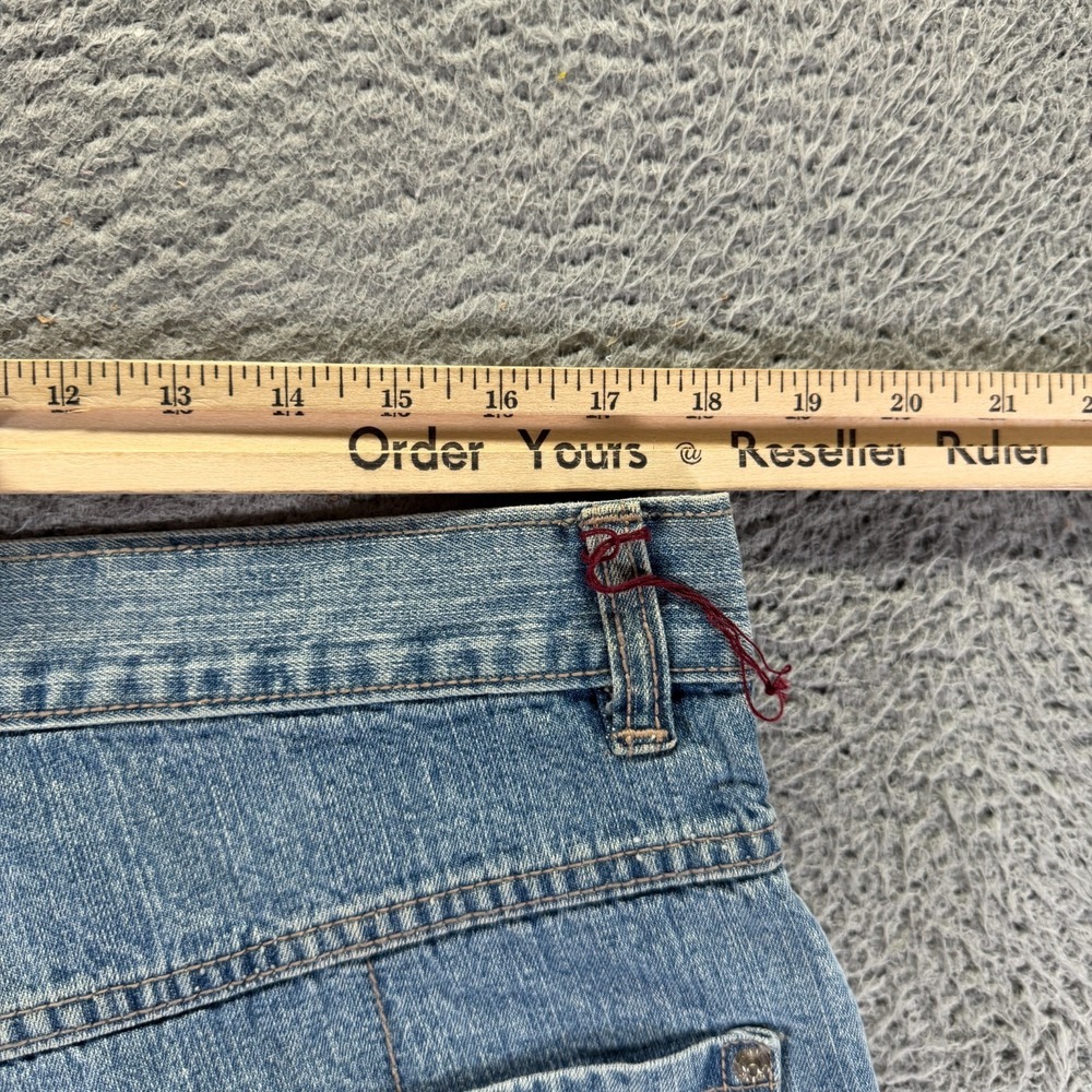 Vintage Conic Shorts Men's 36 Blue Cotton Denim Bermuda Baggy Faded Streetwear - Picture 8 of 12